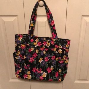 Vera Bradley pleated tote wildflower garden